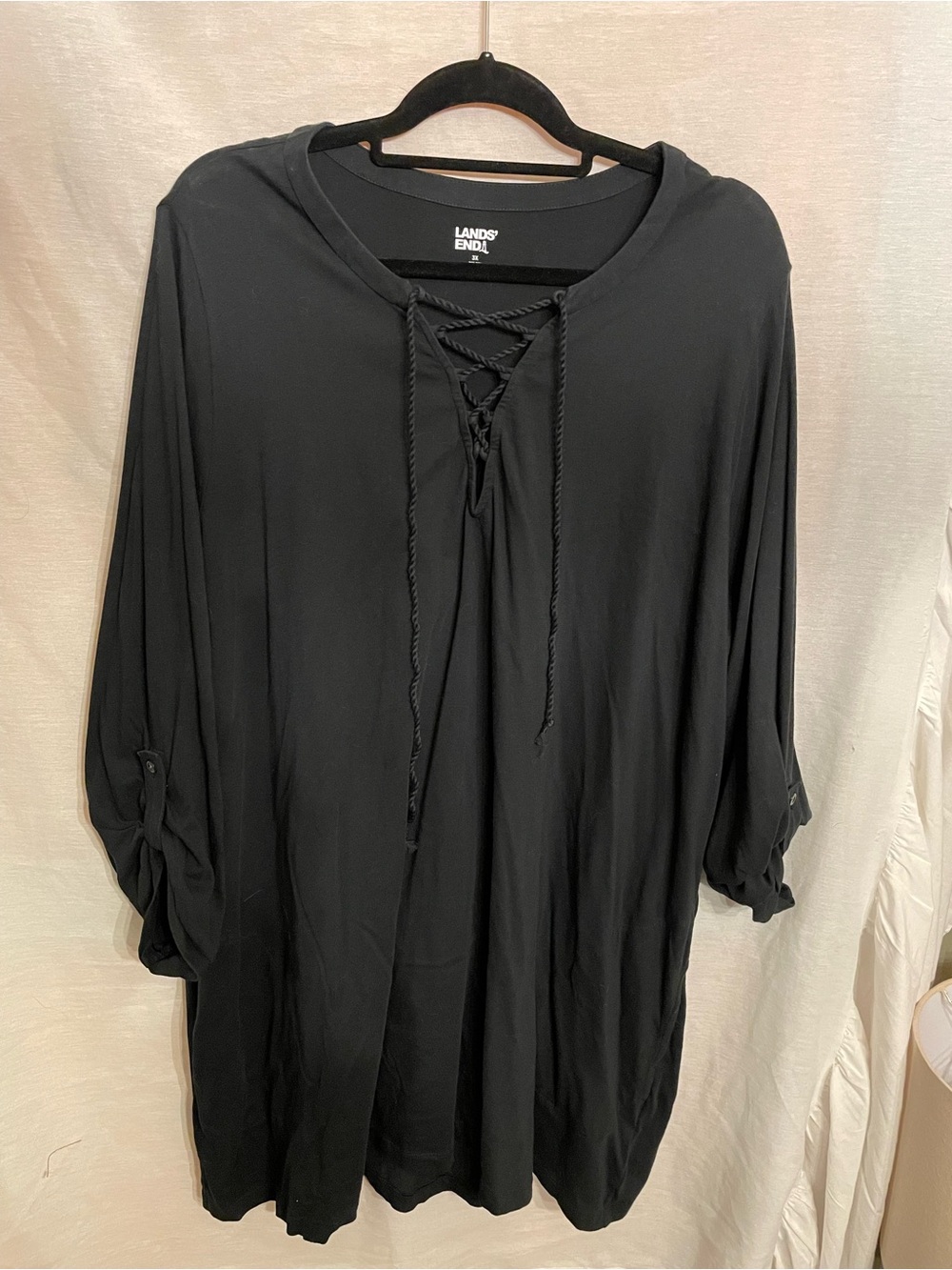 Lands' End Black Swim Cover Up